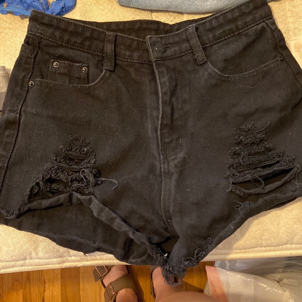 Black Denim shorts
